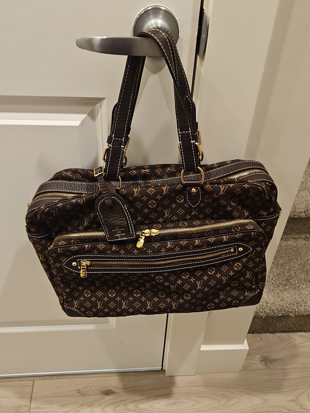 LV? Travel Or Diaper Bag In Brown & Tan Monogram